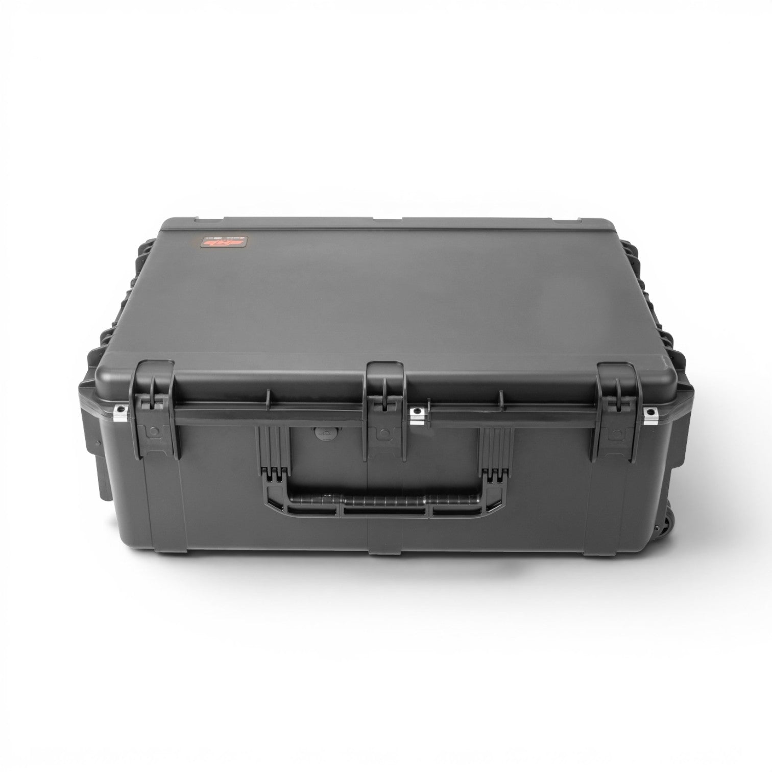 SKB Cases iSeries waterproof hard case for Allen & Heath Qu-7 mixer in black with trigger latches and carry handle.