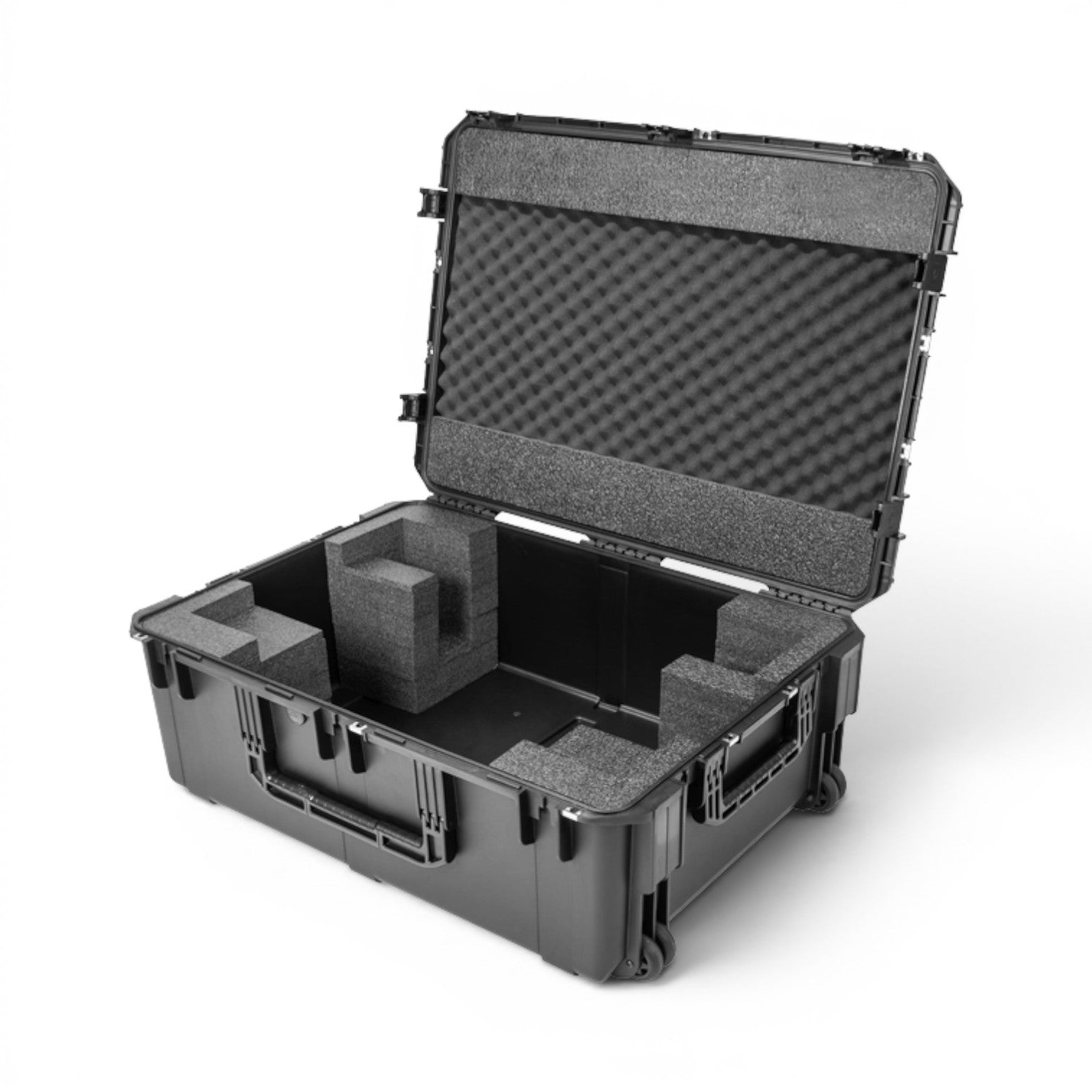 SKB Cases iSeries waterproof hard case with custom foam interior for Allen & Heath Qu-7 mixer in black