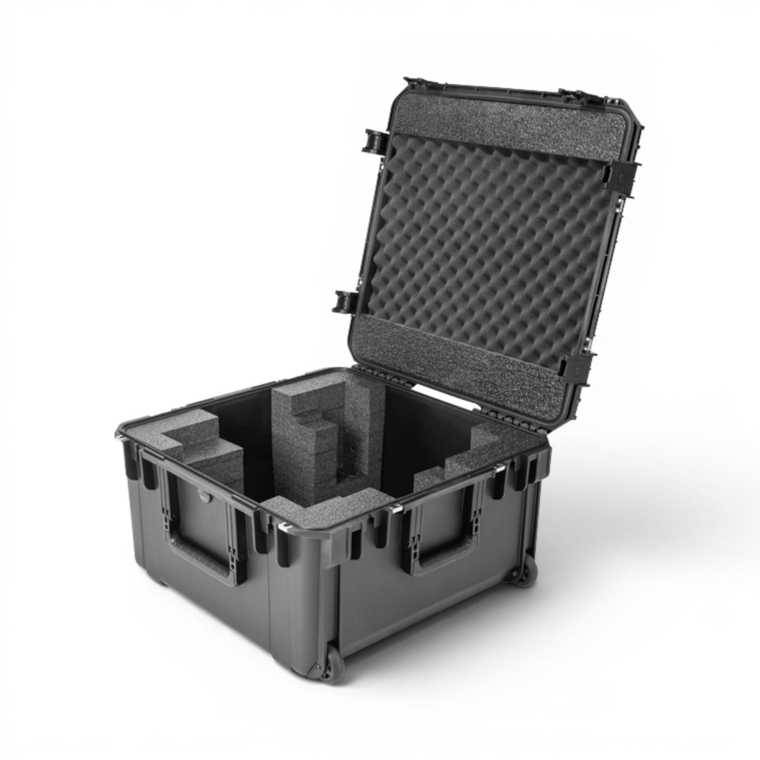 SKB Cases iSeries waterproof mixer case with custom foam interior for Allen & Heath Qu-5 and Qu-5D mixers.