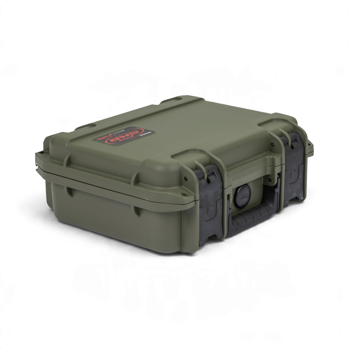 SKB Cases iSeries 1209-4 waterproof hard case in OD green with trigger latches and rubber over-molded handle