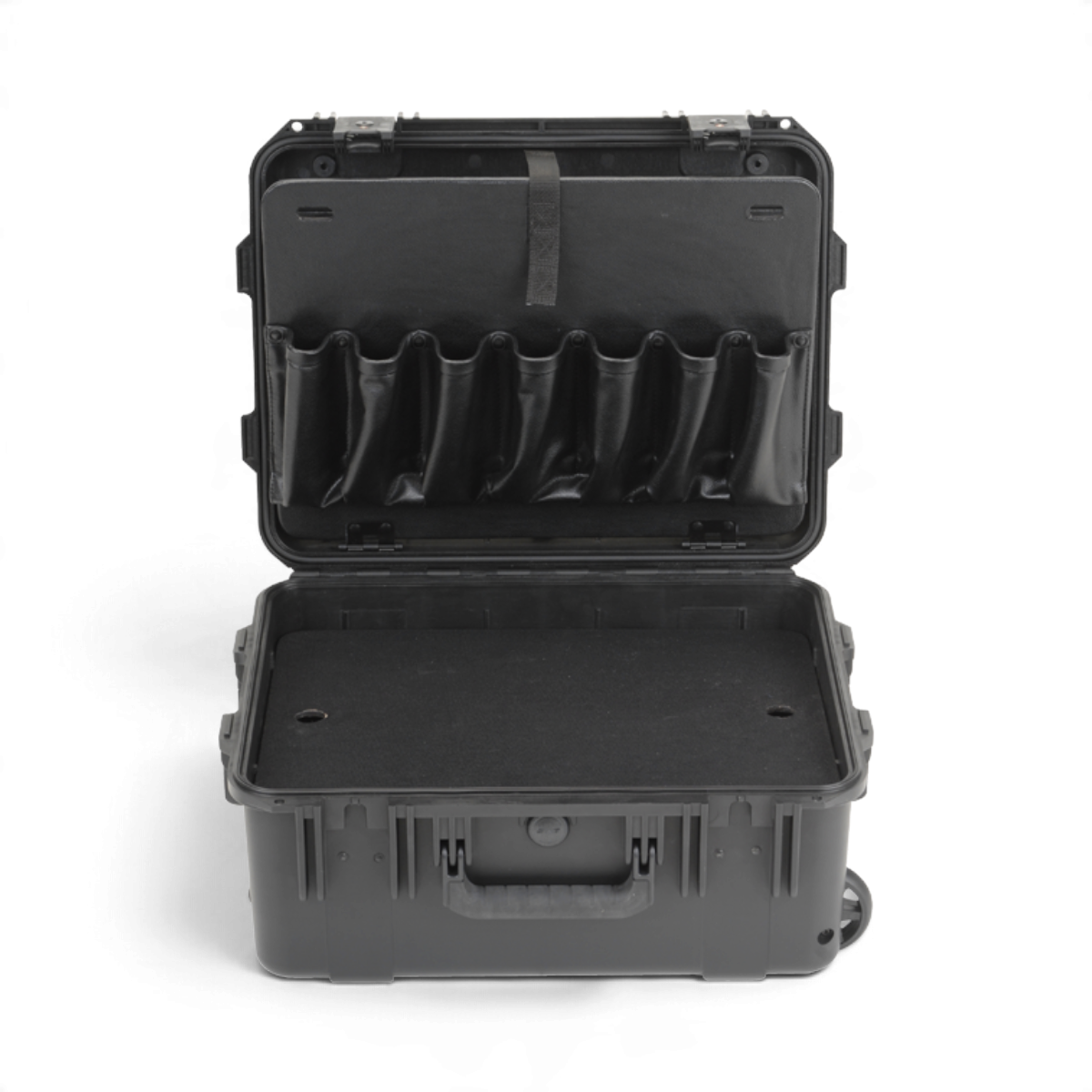 SKB Cases iSeries 1914-8 black percussion case with internal mallet holsters and removable work surface