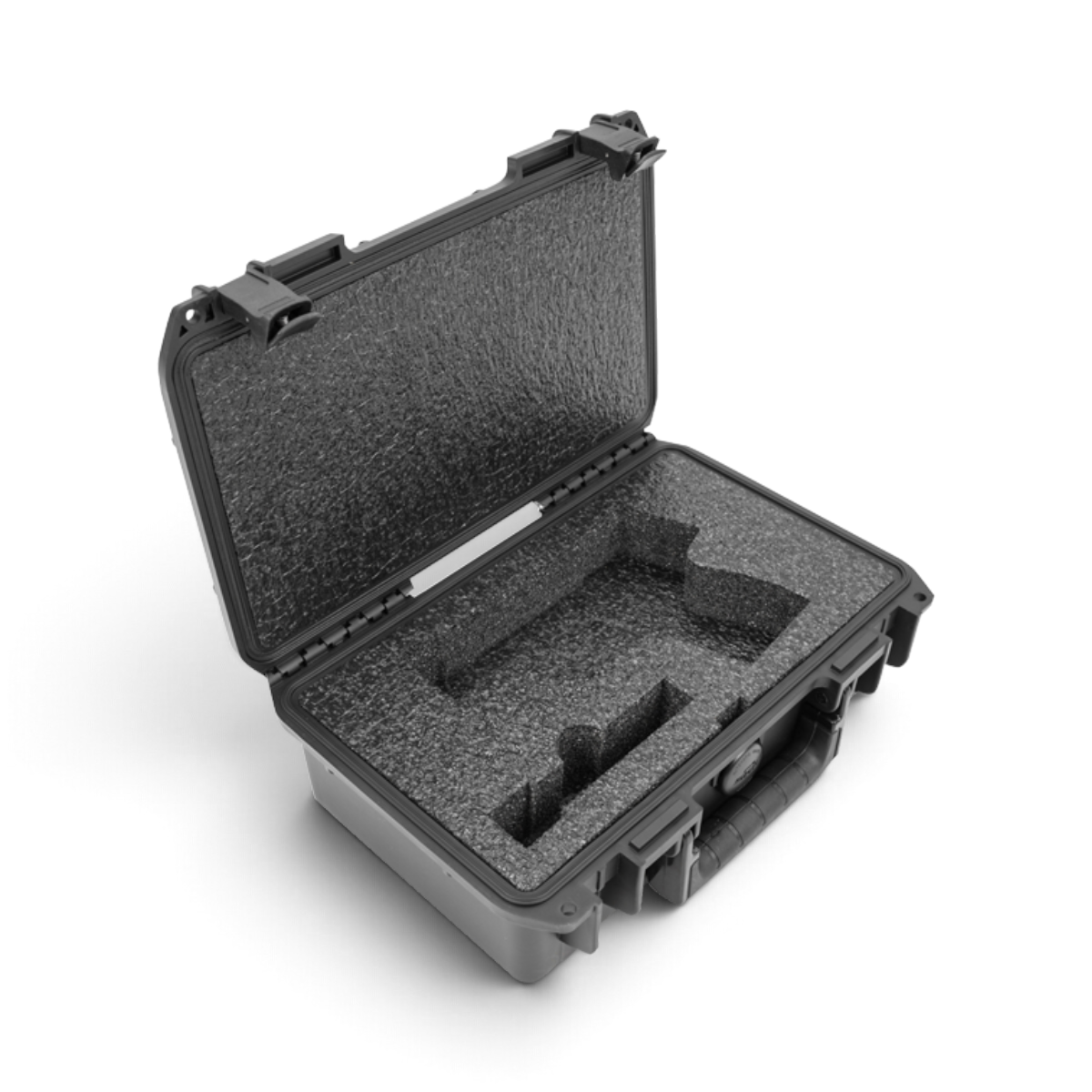 SKB Cases iSeries field-ready pistol case in black with precision cut foam interior for secure handgun storage.