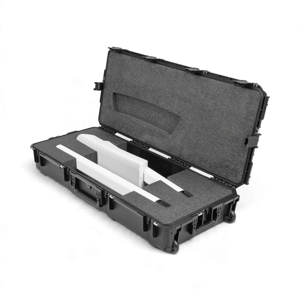SKB Cases iSeries waterproof hard case with custom foam interior for QSC KC12T and KC-SP32 speakers and accessories