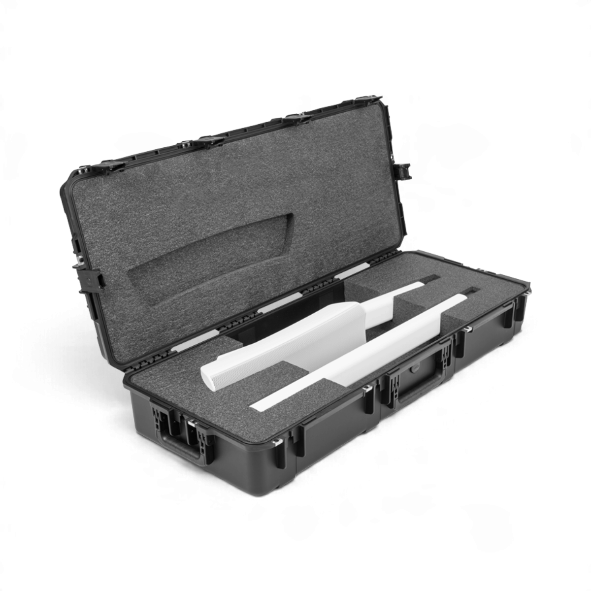 SKB Cases iSeries waterproof hard case for QSC KC12T and KC-SP32 speakers with custom foam interior