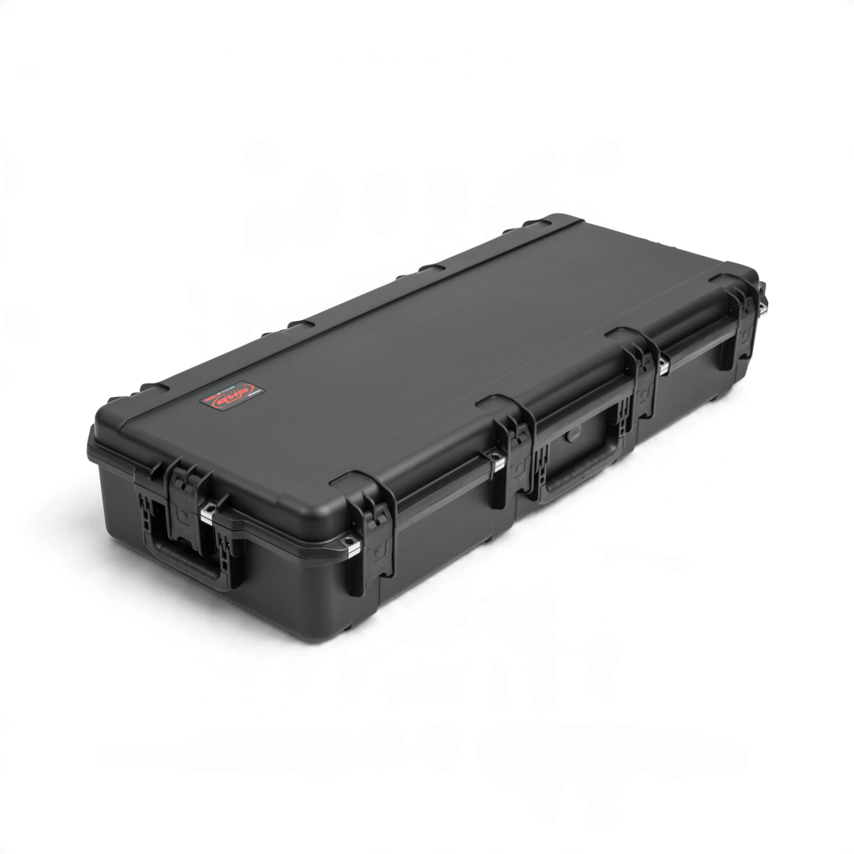 SKB Cases iSeries waterproof hard case for QSC KC12T and KC-SP32 speakers in black with durable trigger latches.