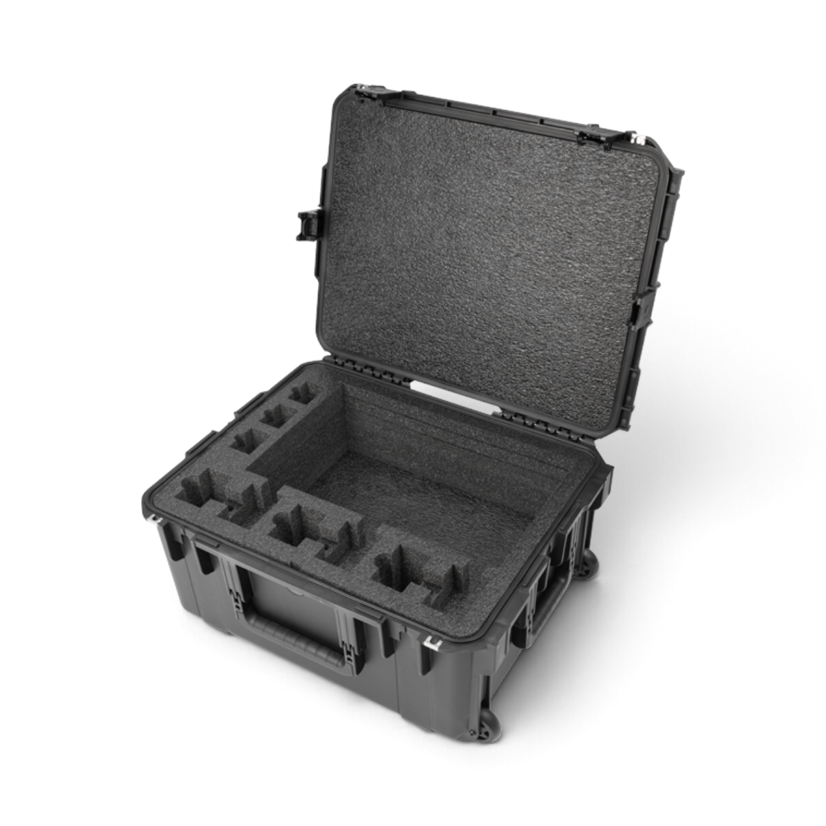 SKB Cases black waterproof iSeries hard case with custom foam interior for three Motorola APX radios