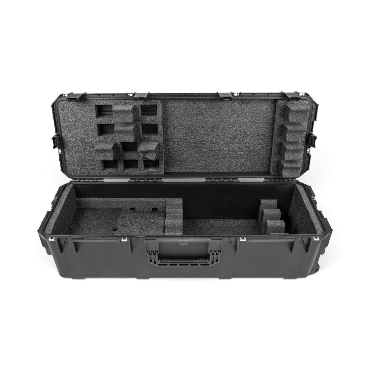SKB Cases iSeries 4 rifle locker with pre-cut foam interior for M4/M16 rifles, optics, and magazine storage.
