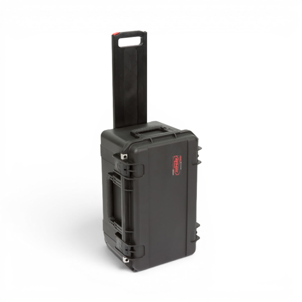 SKB Cases iSeries 2011-10 black waterproof rolling equipment case with pull handle and trigger latches.