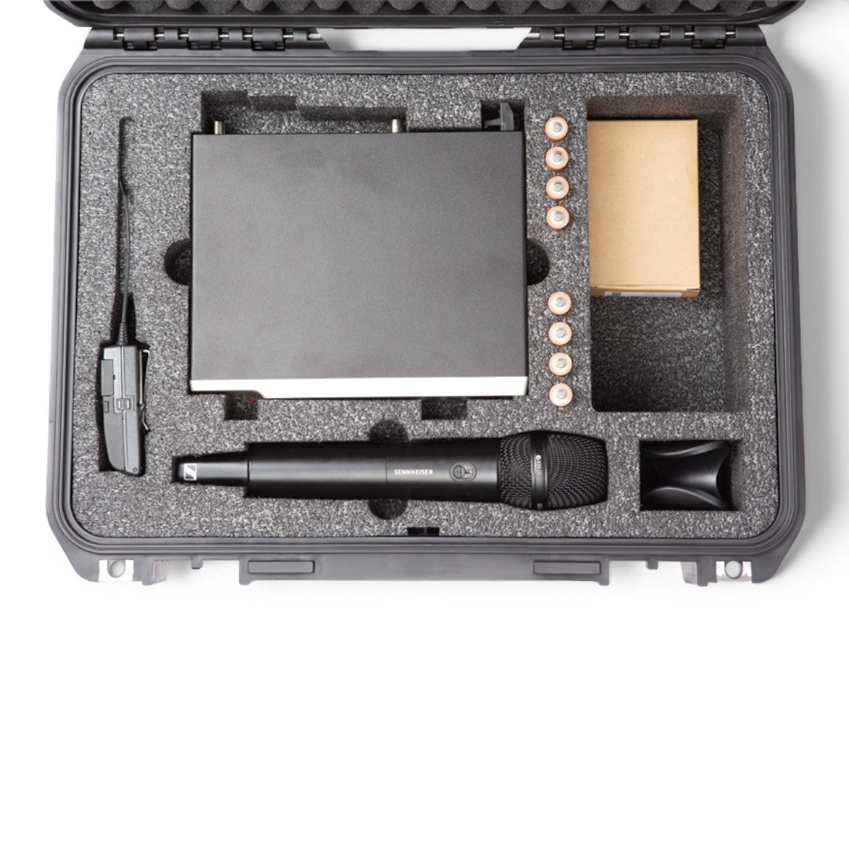 SKB Cases iSeries waterproof hard case with custom foam interior for Sennheiser wireless microphone system equipment