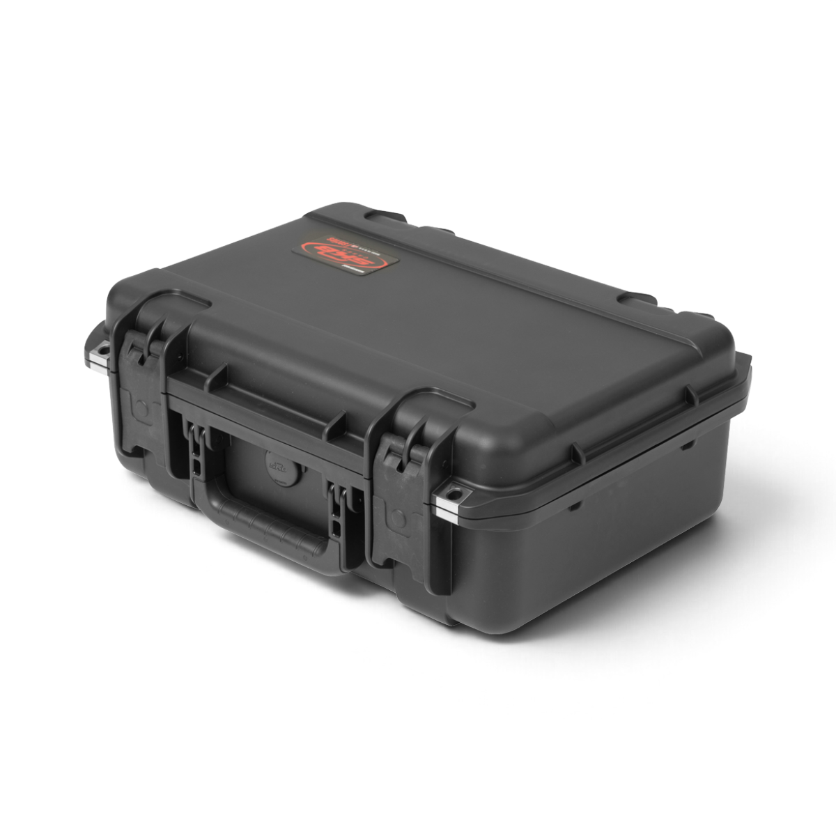 SKB Cases iSeries waterproof hard case in black for Starlink Mini antenna, featuring a durable latch design.