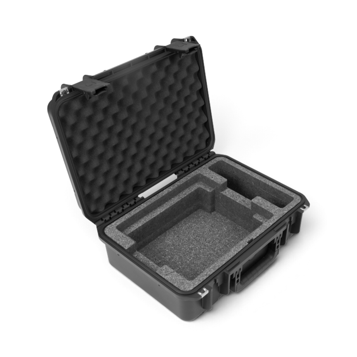 SKB Cases iSeries waterproof hard case with custom foam interior for Starlink Mini antenna and accessories.