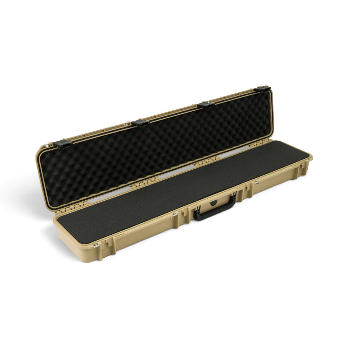 SKB Cases iSeries 4909-5 tan waterproof hard case with black foam interior and secure trigger latches