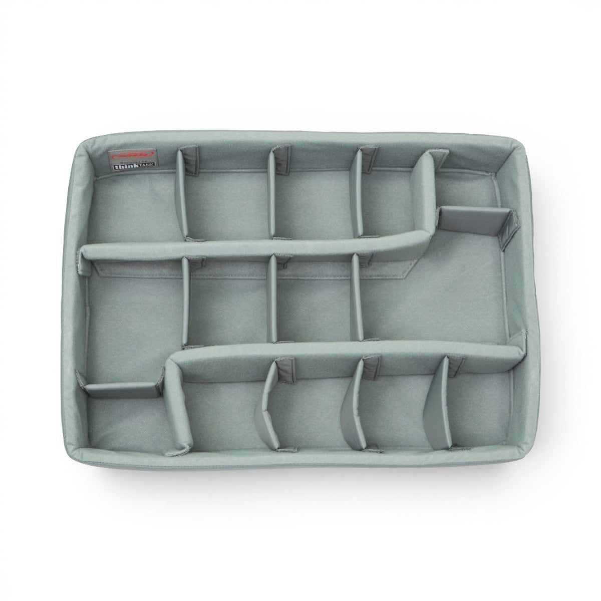 SKB Cases iSeries 1813-5 Think Tank divider set with grey Nylex-wrapped foam inserts for custom camera gear organization.