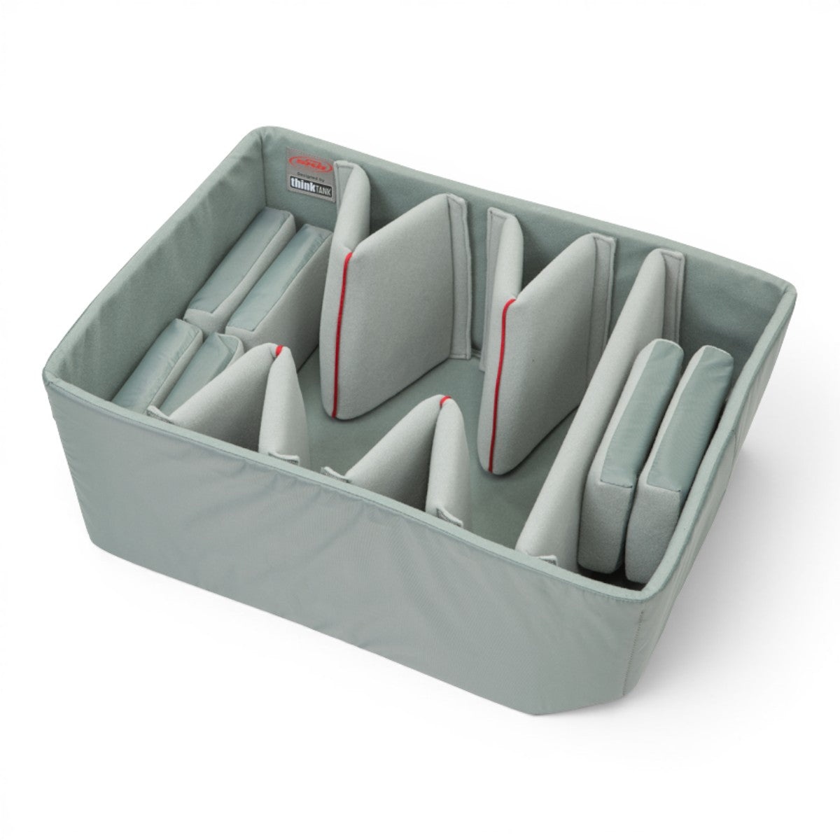 SKB Cases iSeries 2015-10 Think Tank divider set with grey Nylex-wrapped foam inserts for custom camera gear storage.