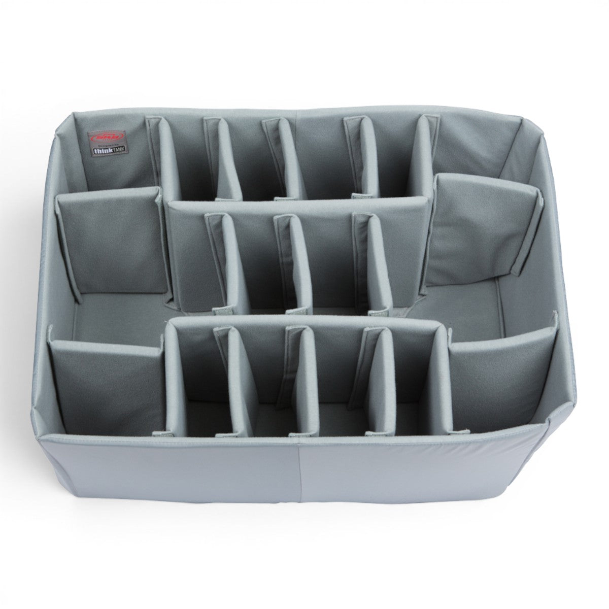SKB Cases iSeries 2617-12 Think Tank divider set featuring grey Nylex-wrapped foam inserts with adjustable hook-and-loop tabs