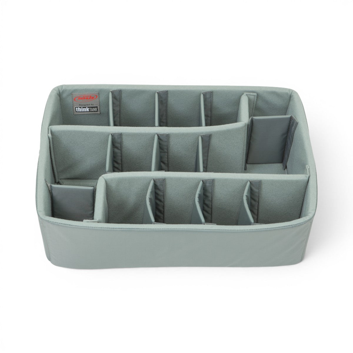 SKB Cases iSeries 1813-7 Think Tank divider set with grey Nylex-wrapped foam inserts for custom camera gear storage.