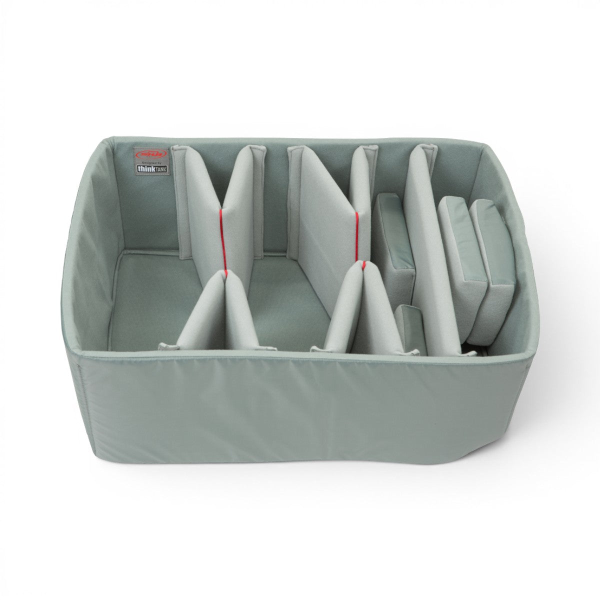 SKB Cases iSeries 2217-10 Think Tank divider set with grey Nylex-wrapped foam inserts for camera gear organization.