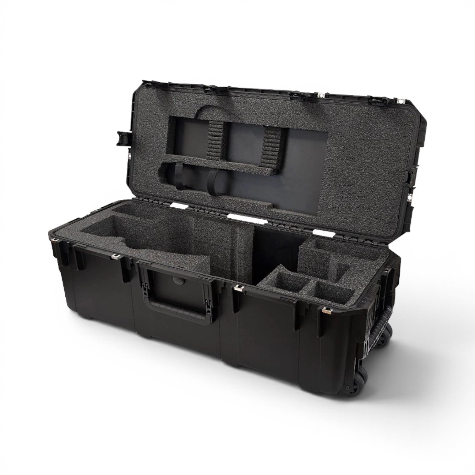 SKB Cases iSeries black waterproof crossbow case for Tenpoint TRX26 with custom foam interior and trigger latches