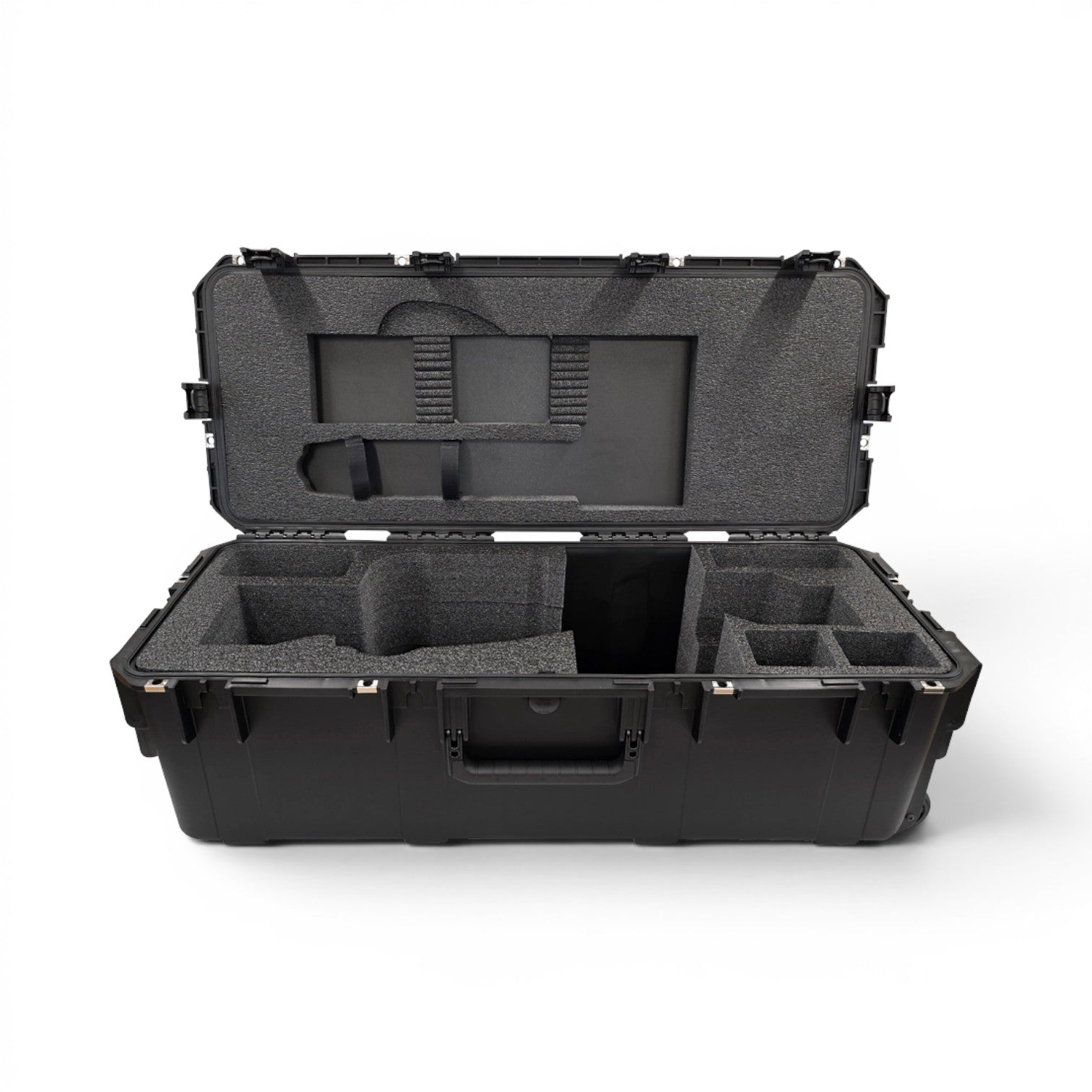 SKB Cases iSeries waterproof hard case for Tenpoint TRX26 crossbow with custom interior foam and trigger latches.