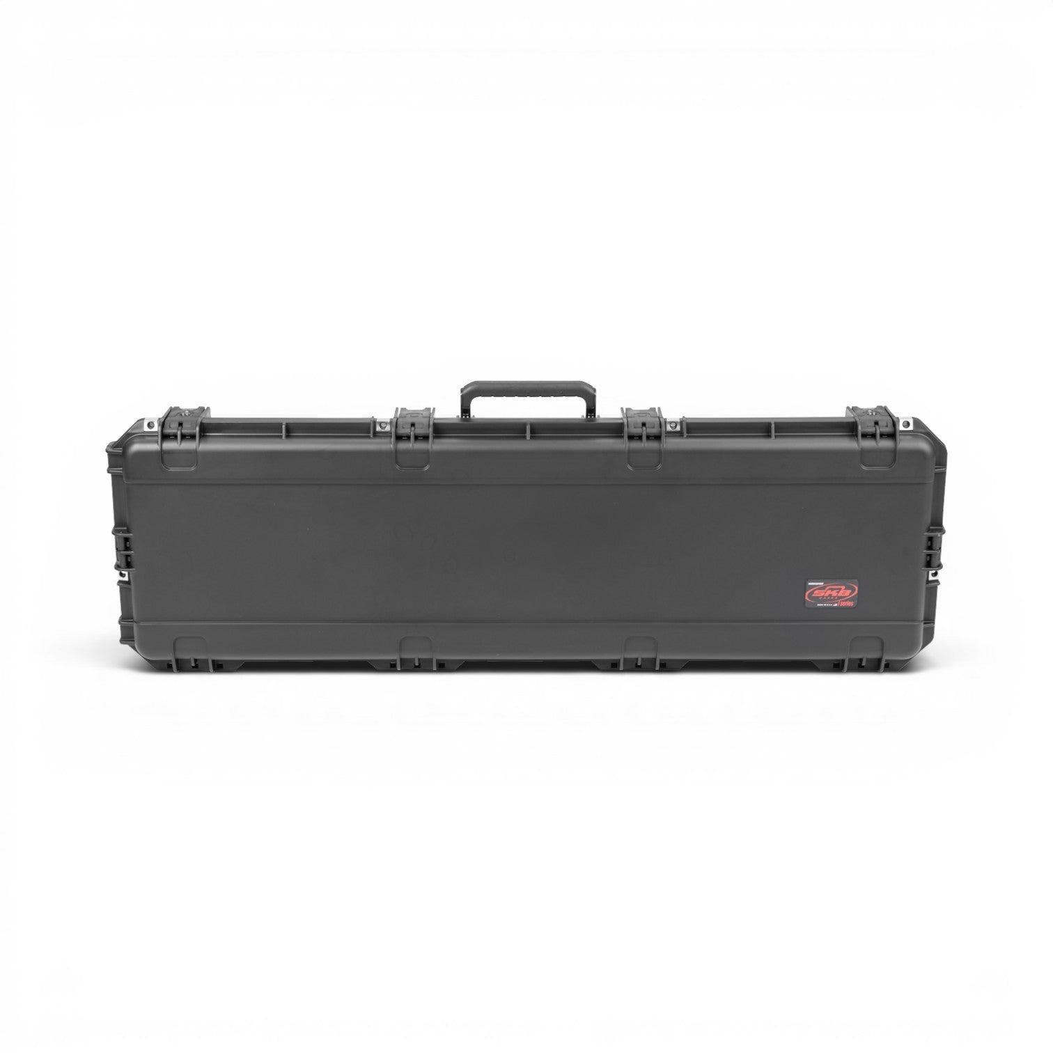 SKB Cases iSeries waterproof ATA bass guitar case in black with durable latches and a comfortable grip handle