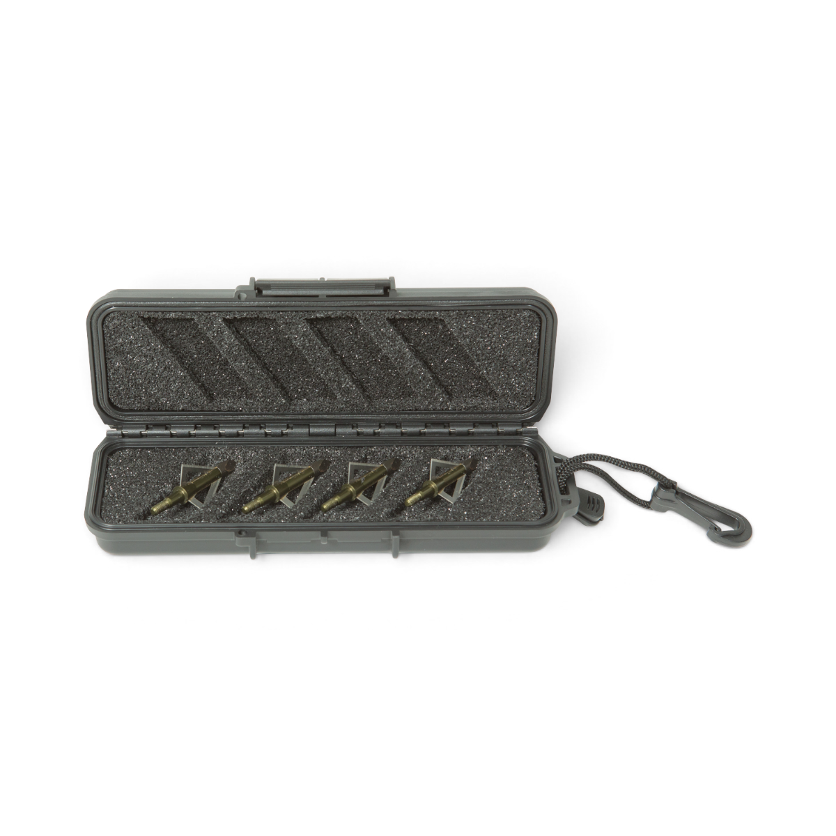 SKB Cases iSeries 0702-1 waterproof broadhead case with foam interior holding four broadheads