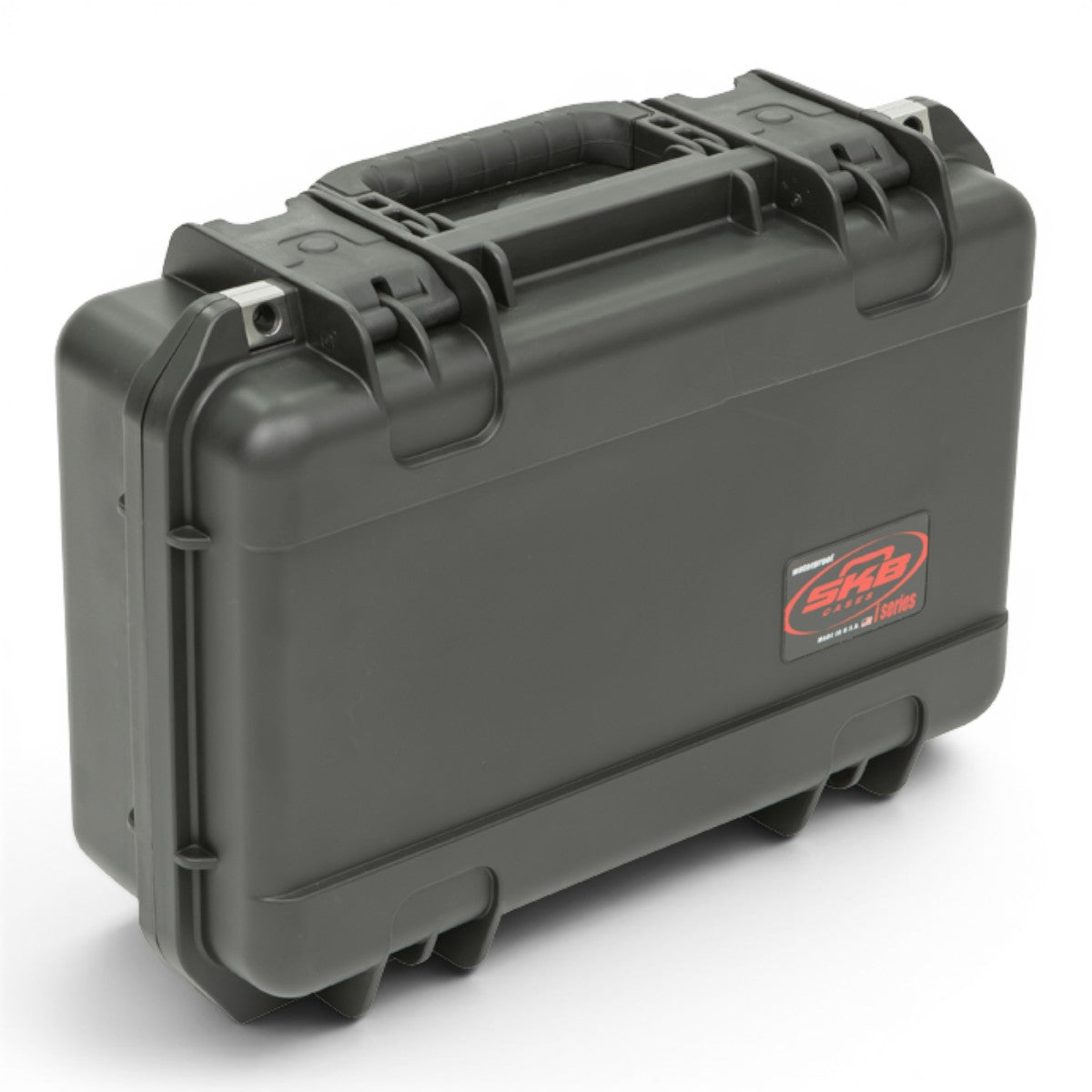 SKB Cases iSeries 1610-5 black waterproof injection molded polypropylene equipment case with trigger latch system.