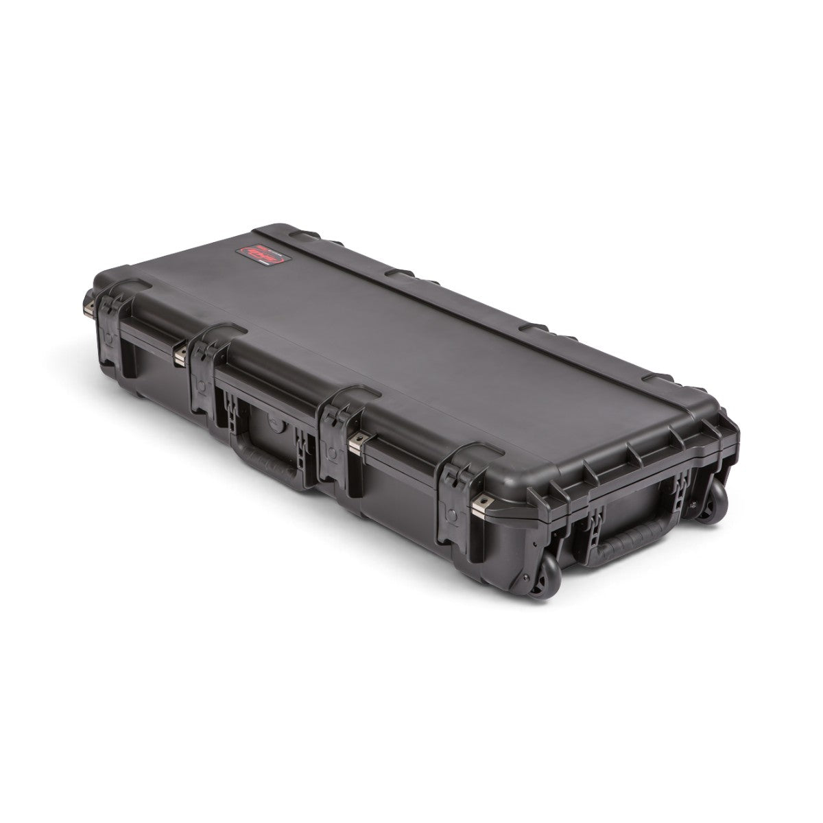 SKB Cases iSeries 3614-6 black waterproof injection molded polypropylene equipment case with wheels and trigger latches.