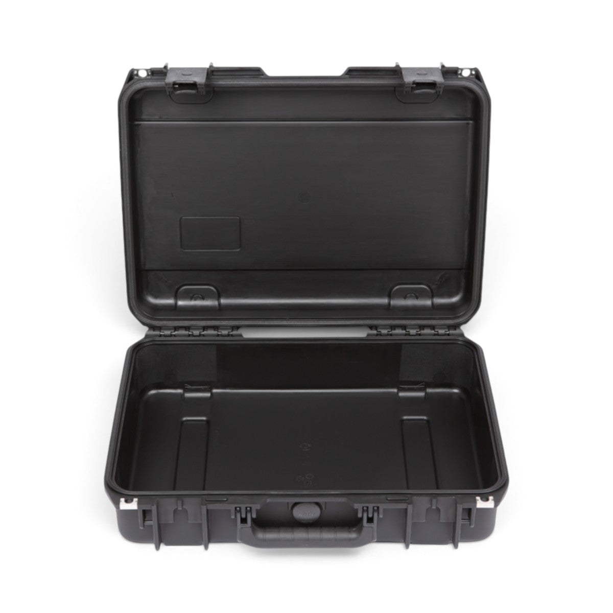 SKB Cases iSeries 1813-5 waterproof black polypropylene equipment case with open lid and secure latch system