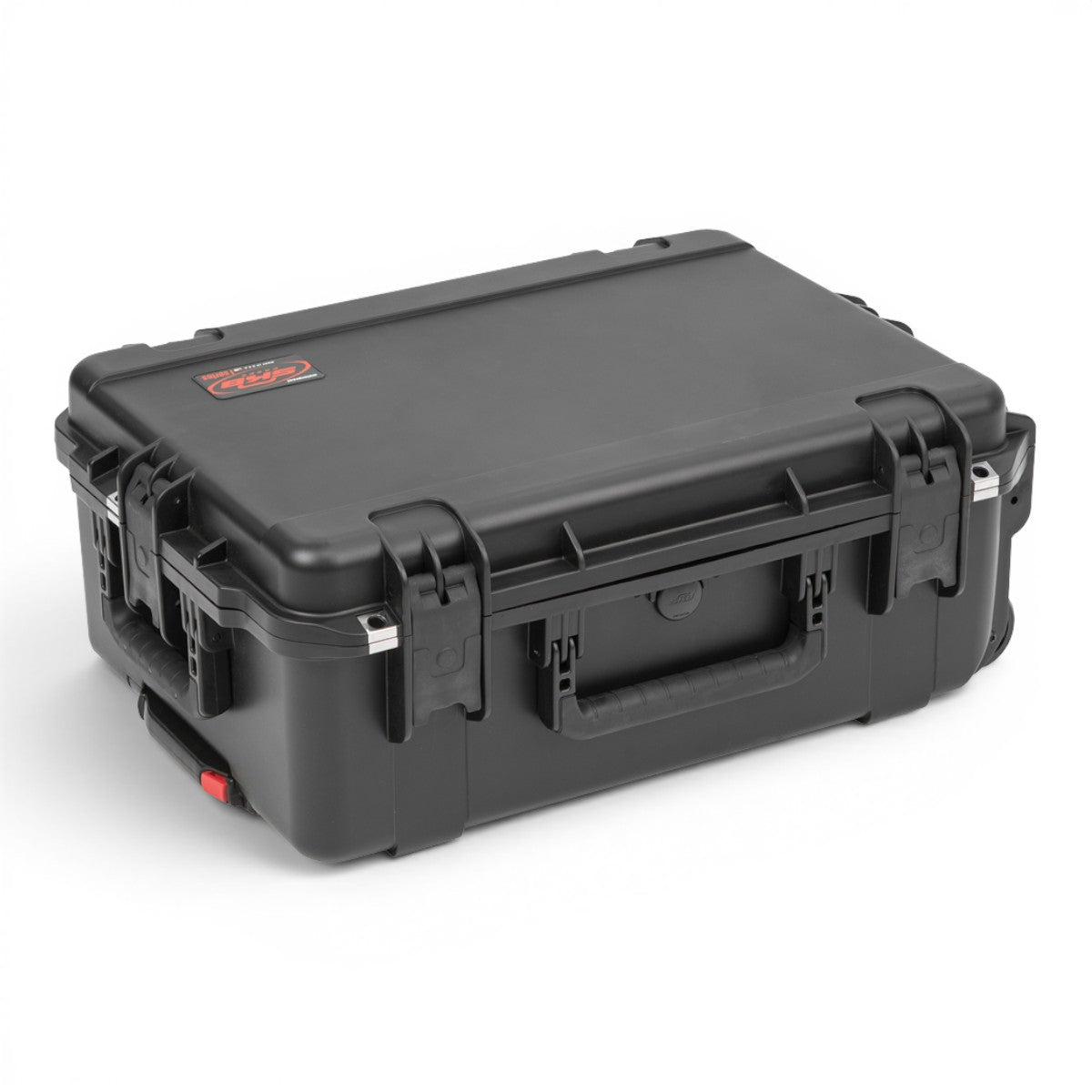 SKB Cases iSeries 2215-8 black waterproof injection molded polypropylene equipment case with trigger latches.