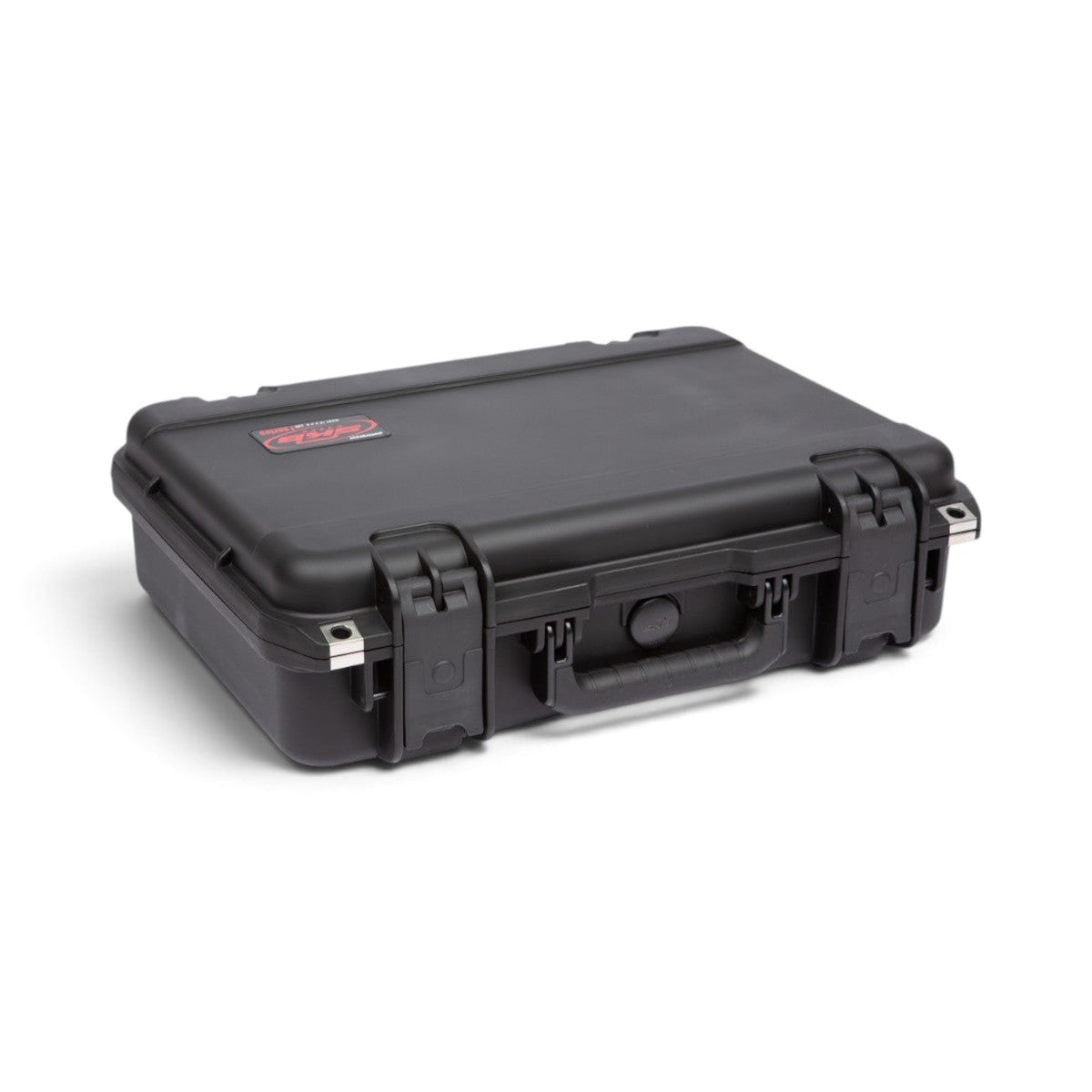 SKB Cases iSeries 1813-5 black waterproof injection molded polypropylene equipment case with trigger latch system.