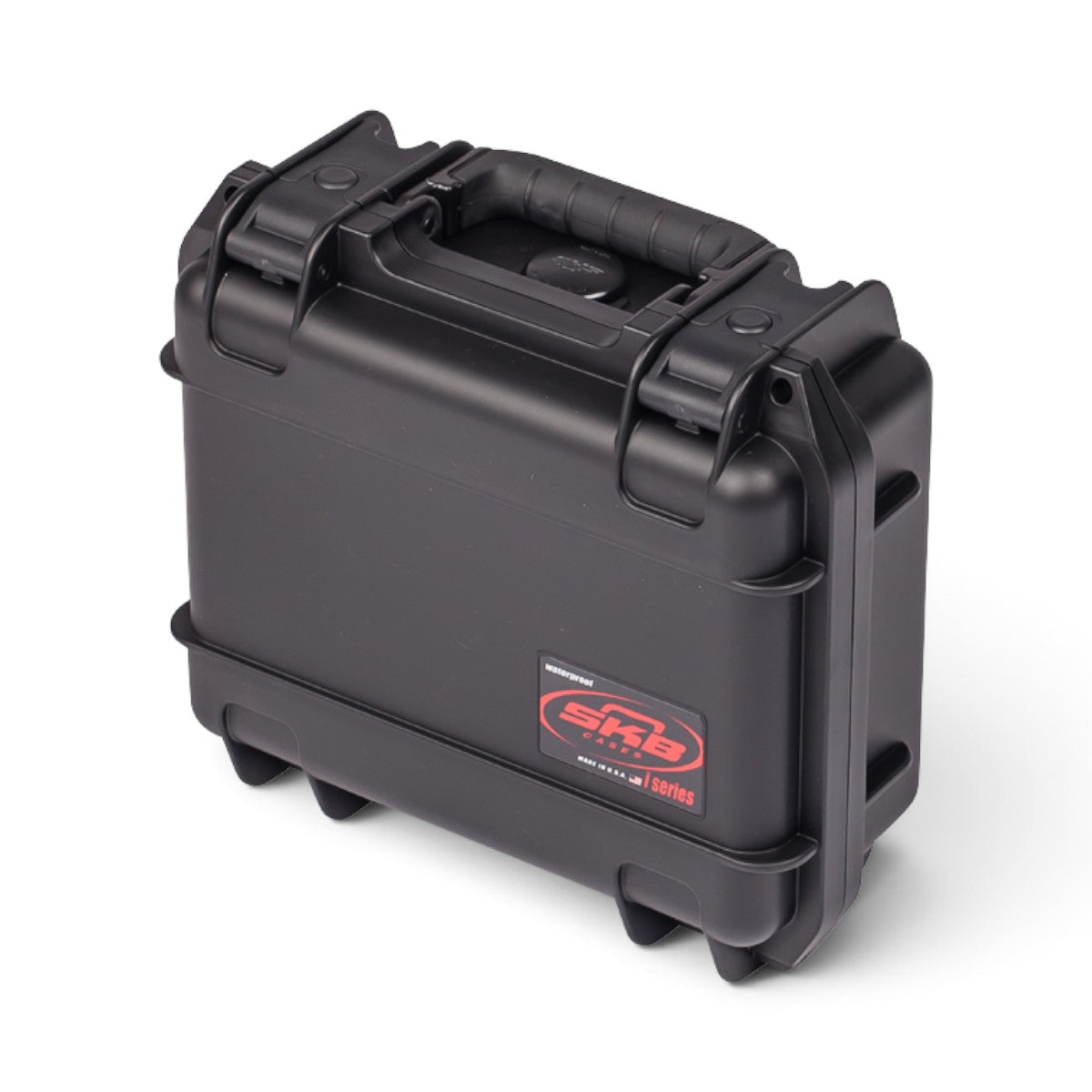 SKB Cases iSeries 0907-4 waterproof black polypropylene equipment case with a durable handle and trigger latch system.