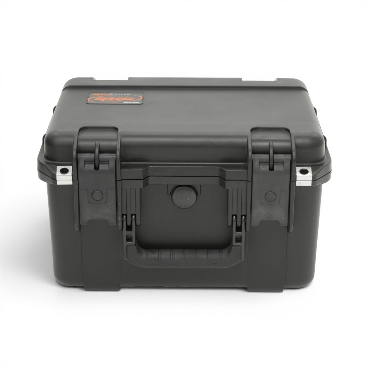 SKB Cases iSeries 1510-9 black waterproof injection molded polypropylene equipment case with trigger latch system.