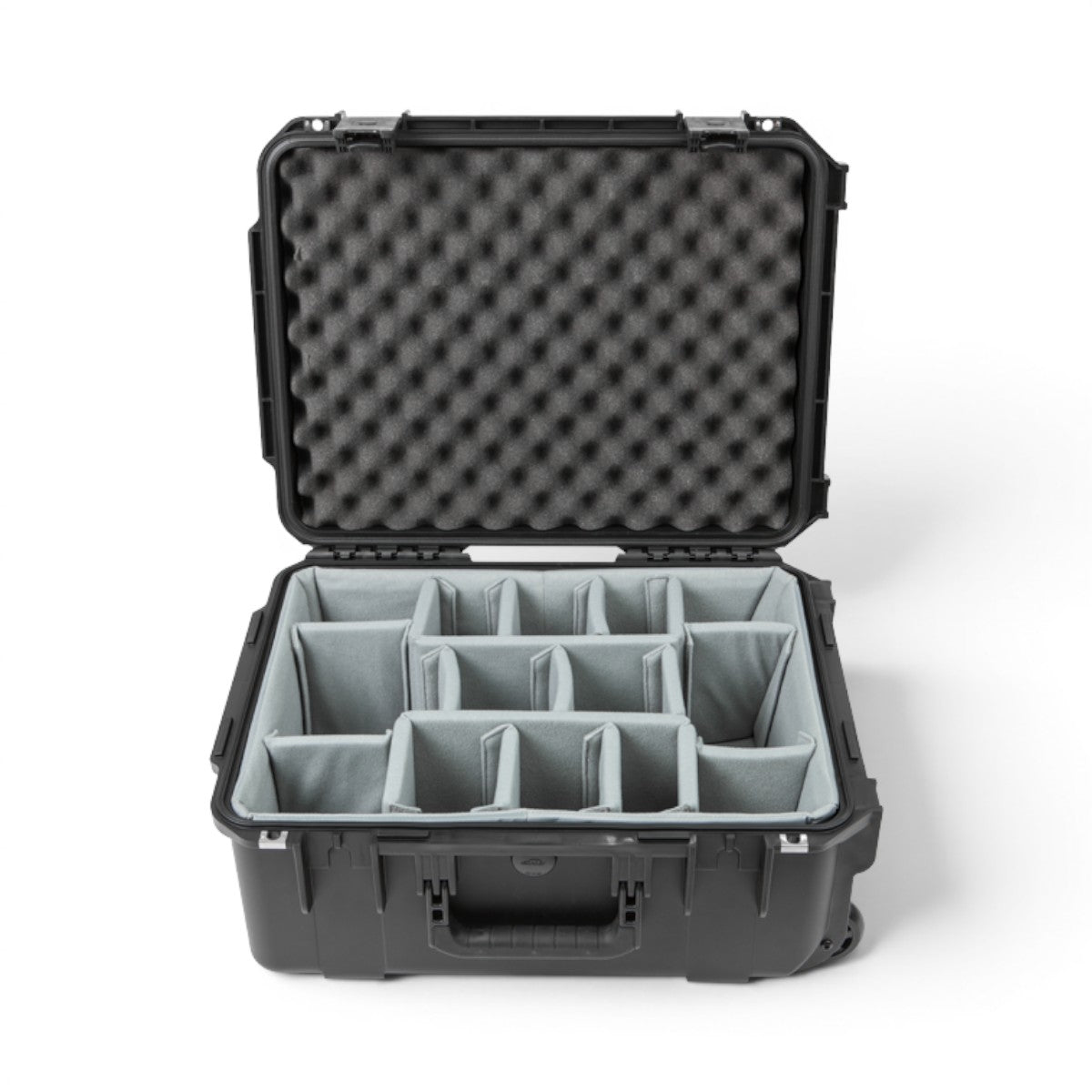 SKB Cases iSeries 1914-8 waterproof hard case in black with grey padded dividers and egg-crate foam lid insert