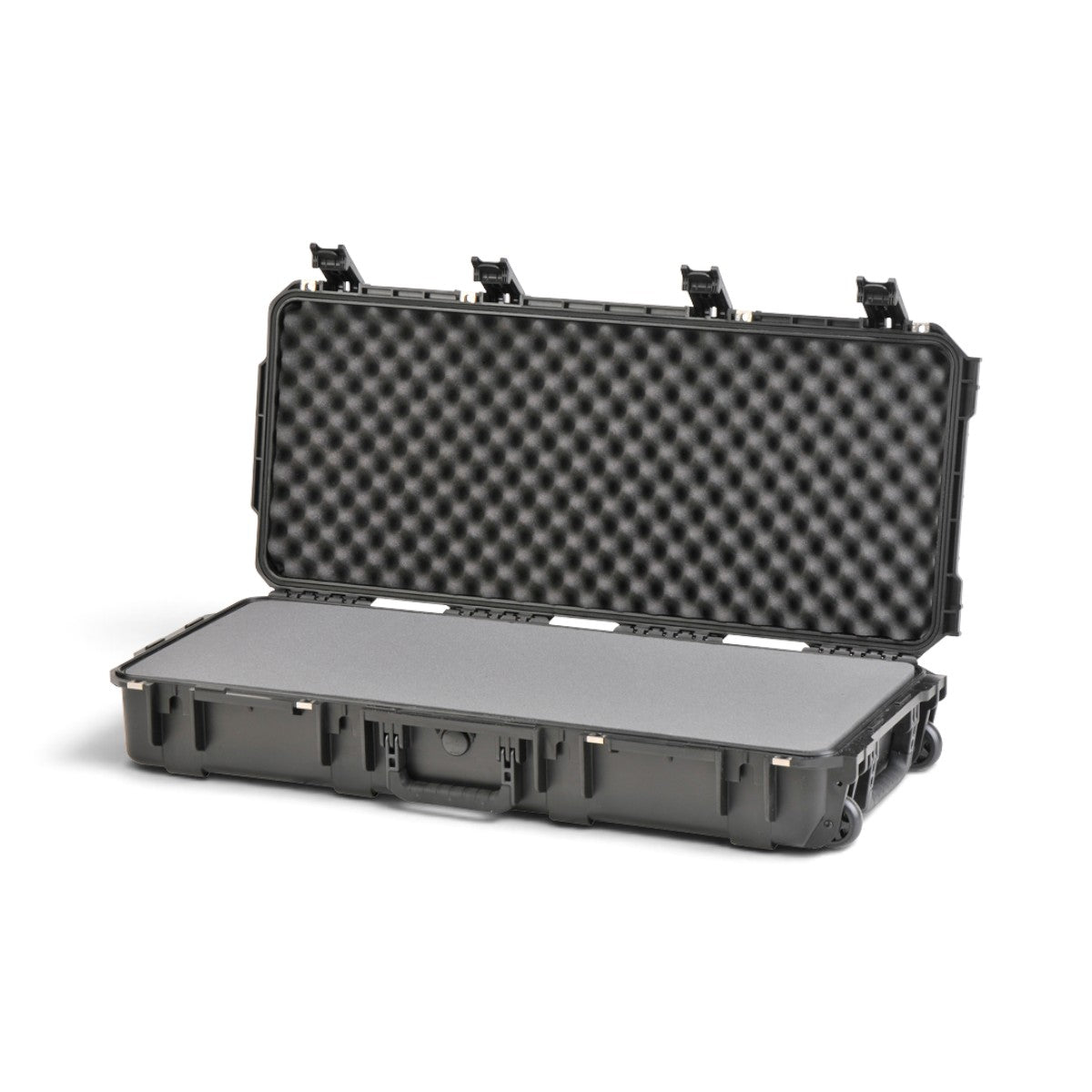 SKB Cases iSeries 3614-6 waterproof hard case in black with open lid, foam interior, and durable trigger latches.
