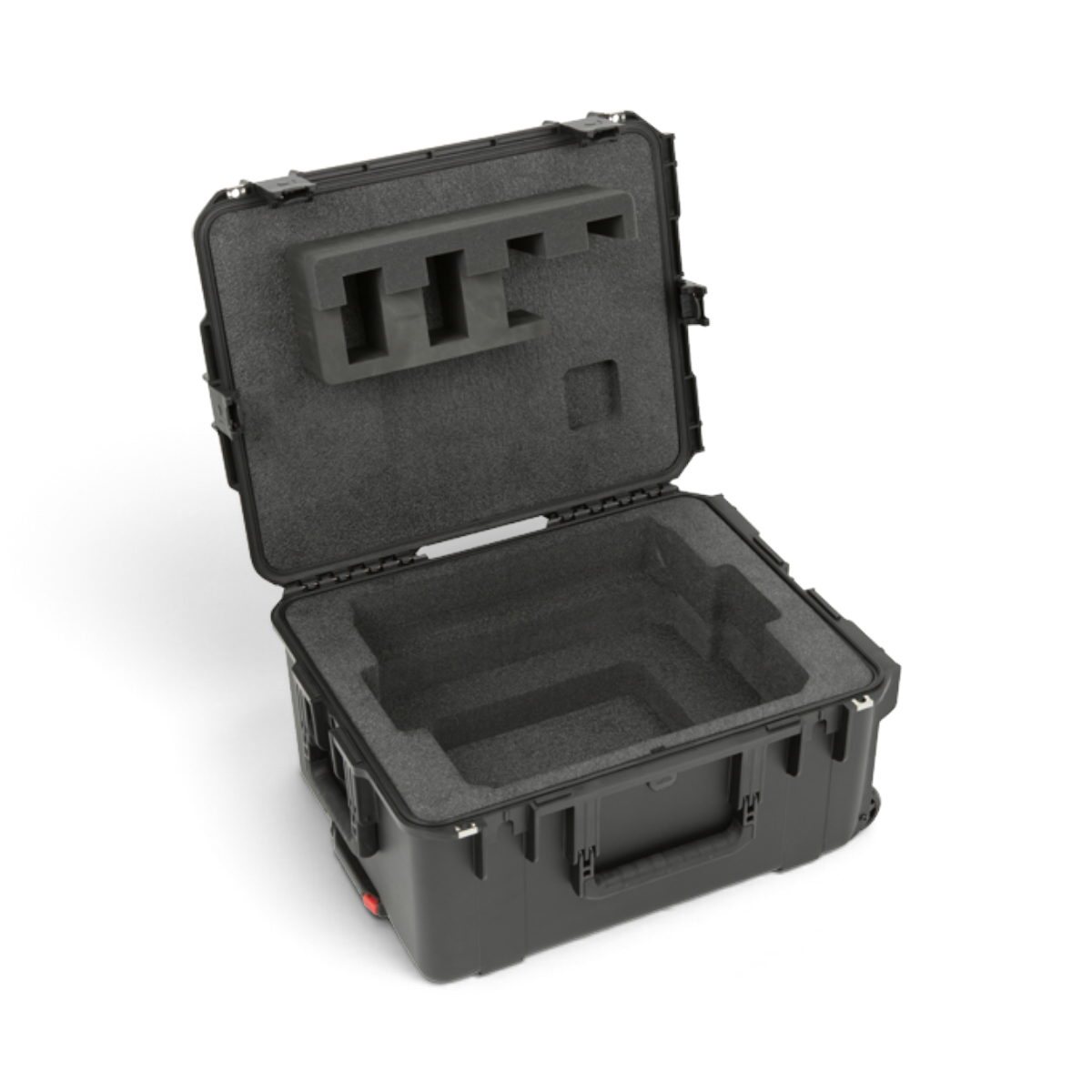 SKB Cases iSeries waterproof hard case with custom-cut PE foam interior for Blackmagic Design control panels.