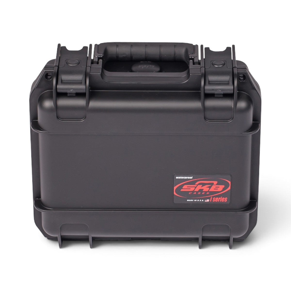 SKB Cases iSeries 0907-4 black waterproof injection molded polypropylene protective case with trigger latches.