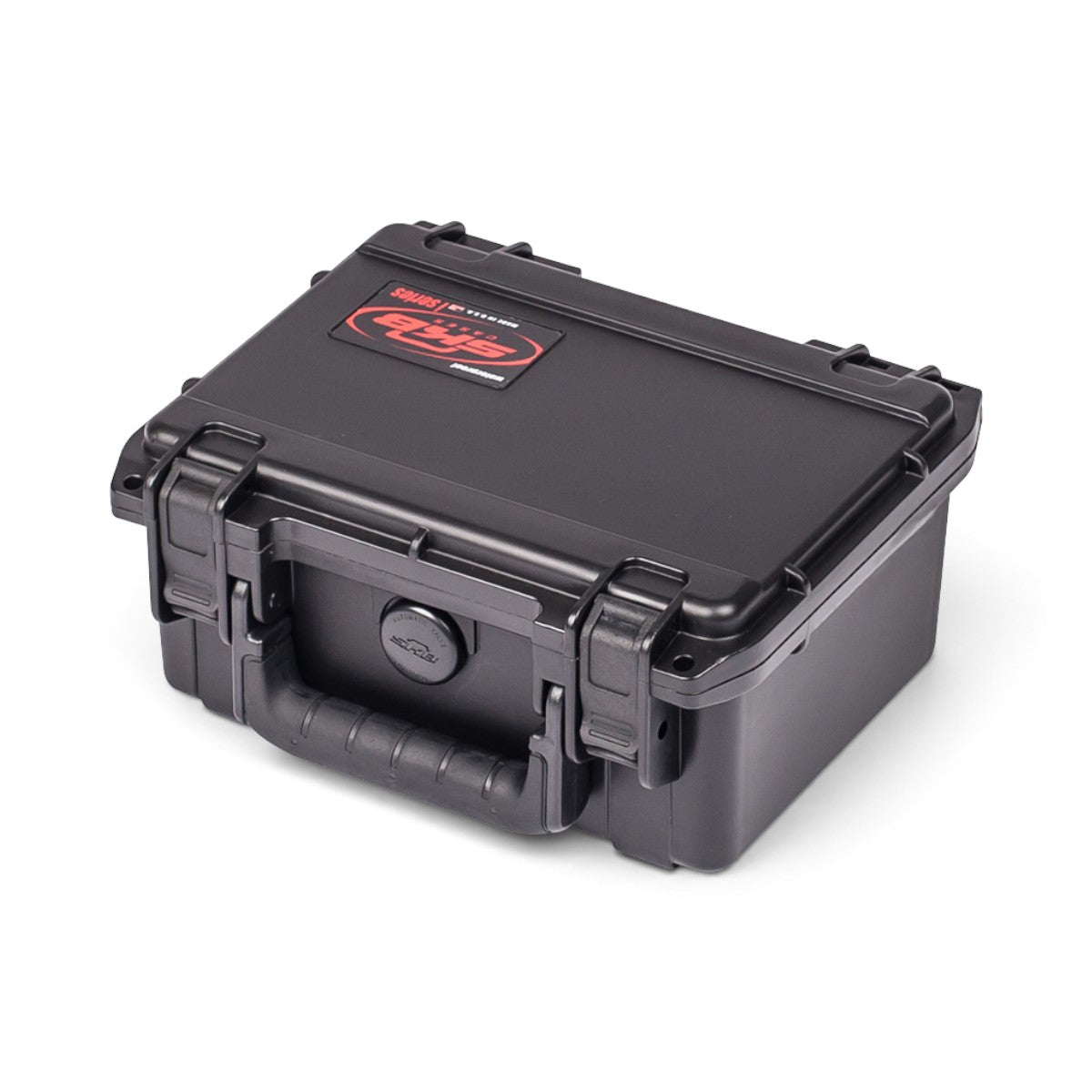 SKB Cases iSeries 0806-3 black waterproof injection molded polypropylene protective case with trigger latches.