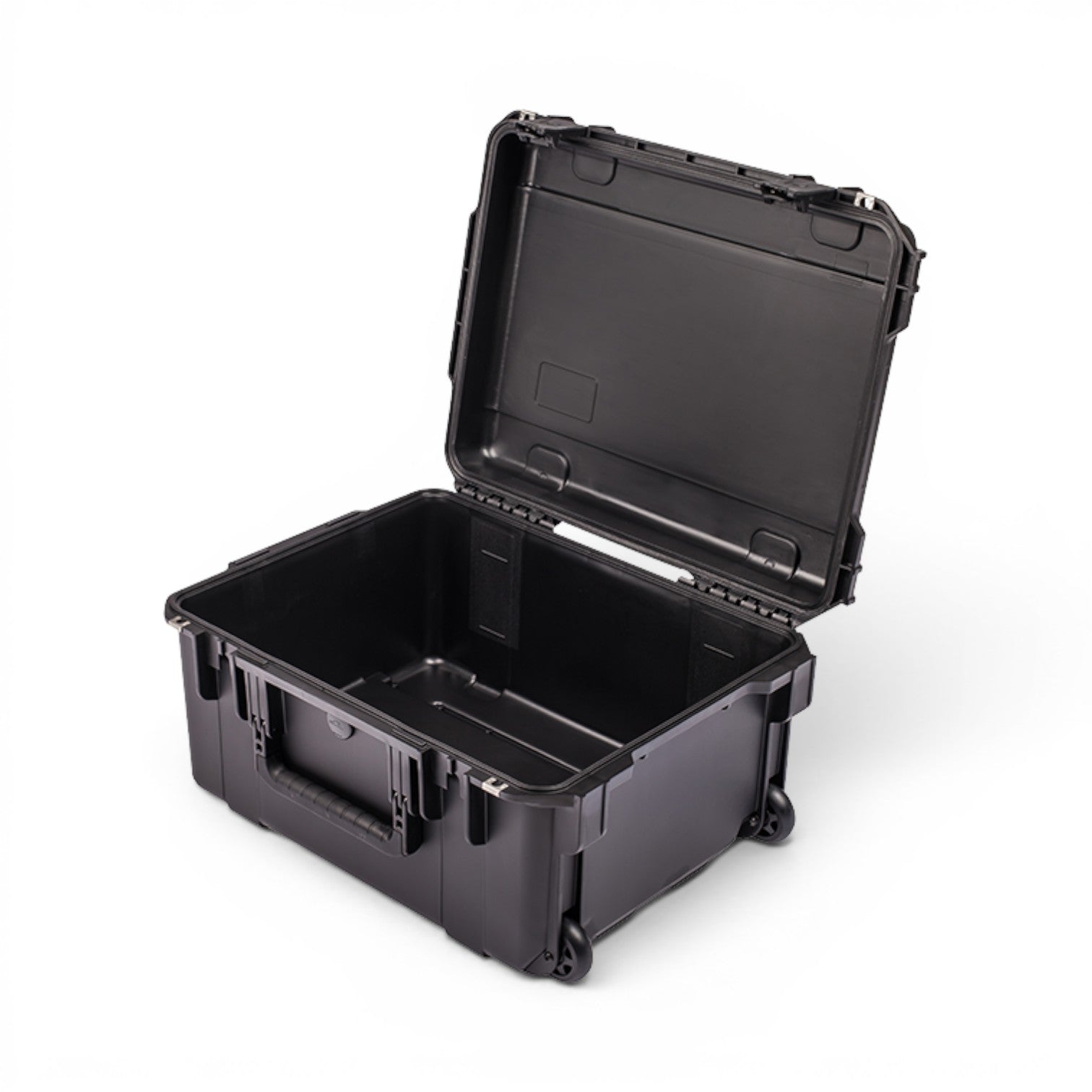 SKB Cases iSeries 2015-10 black injection molded waterproof equipment case with wheels and open lid