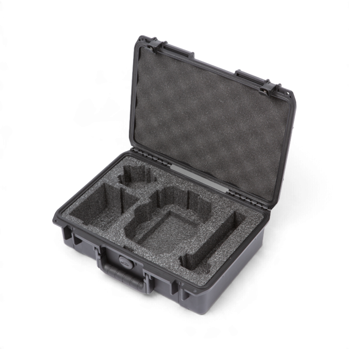 SKB Cases iSeries 1208-3 waterproof hard case with custom foam interior for Zoom H8 audio recorder and accessories.