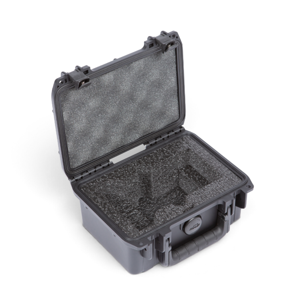 SKB Cases iSeries waterproof hard case with custom foam interior for Zoom PodTrak P4 recorder in grey
