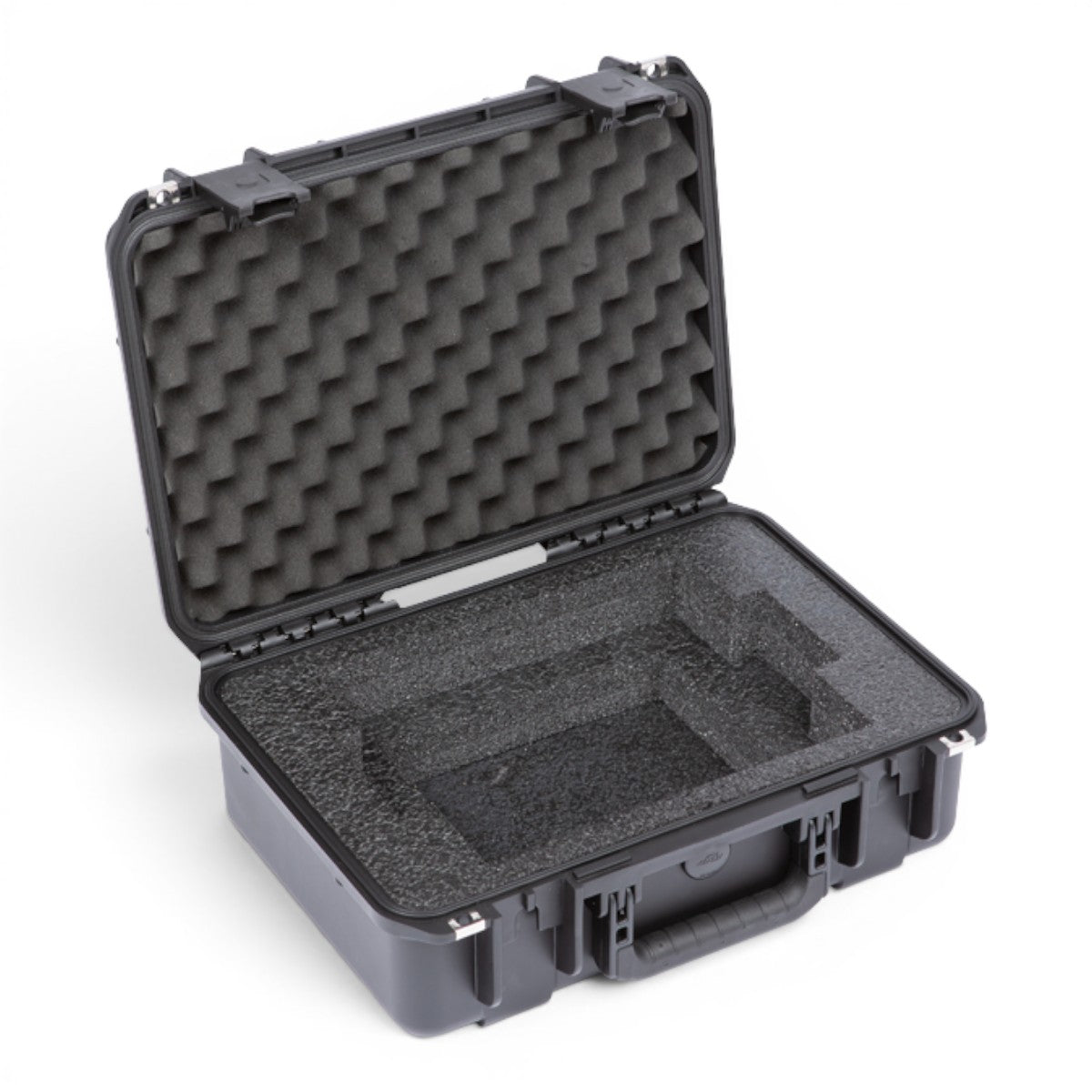 SKB Cases iSeries waterproof hard case with custom foam interior for Zoom PodTrak P8, black polypropylene shell.