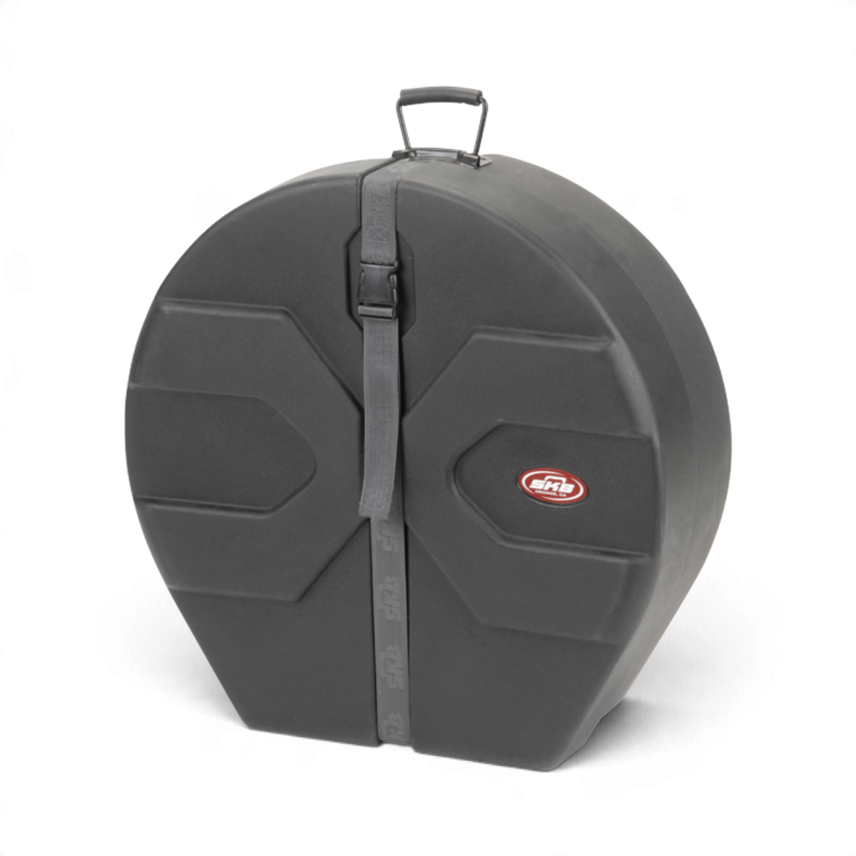 SKB Cases lead tenor steel drum case in black roto-molded polyethylene with a secure strap and carry handle