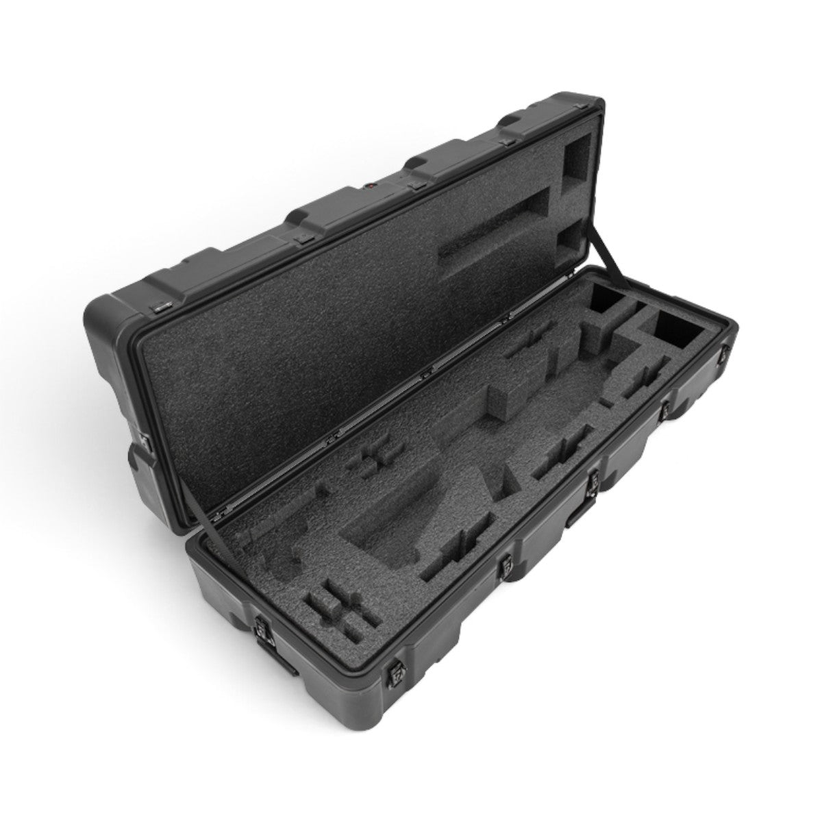 SKB Cases roto-molded field-ready rifle case with precision cut foam interior for M16 and M9 storage.