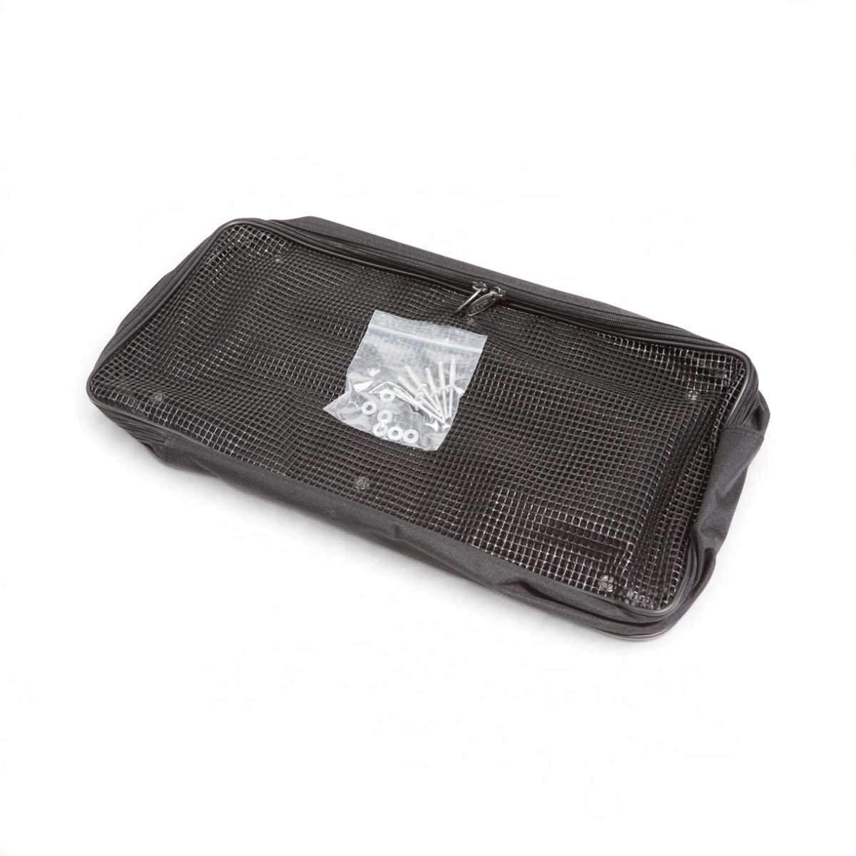 SKB Cases small black mesh accessory pocket with included mounting hardware for shockrack lids