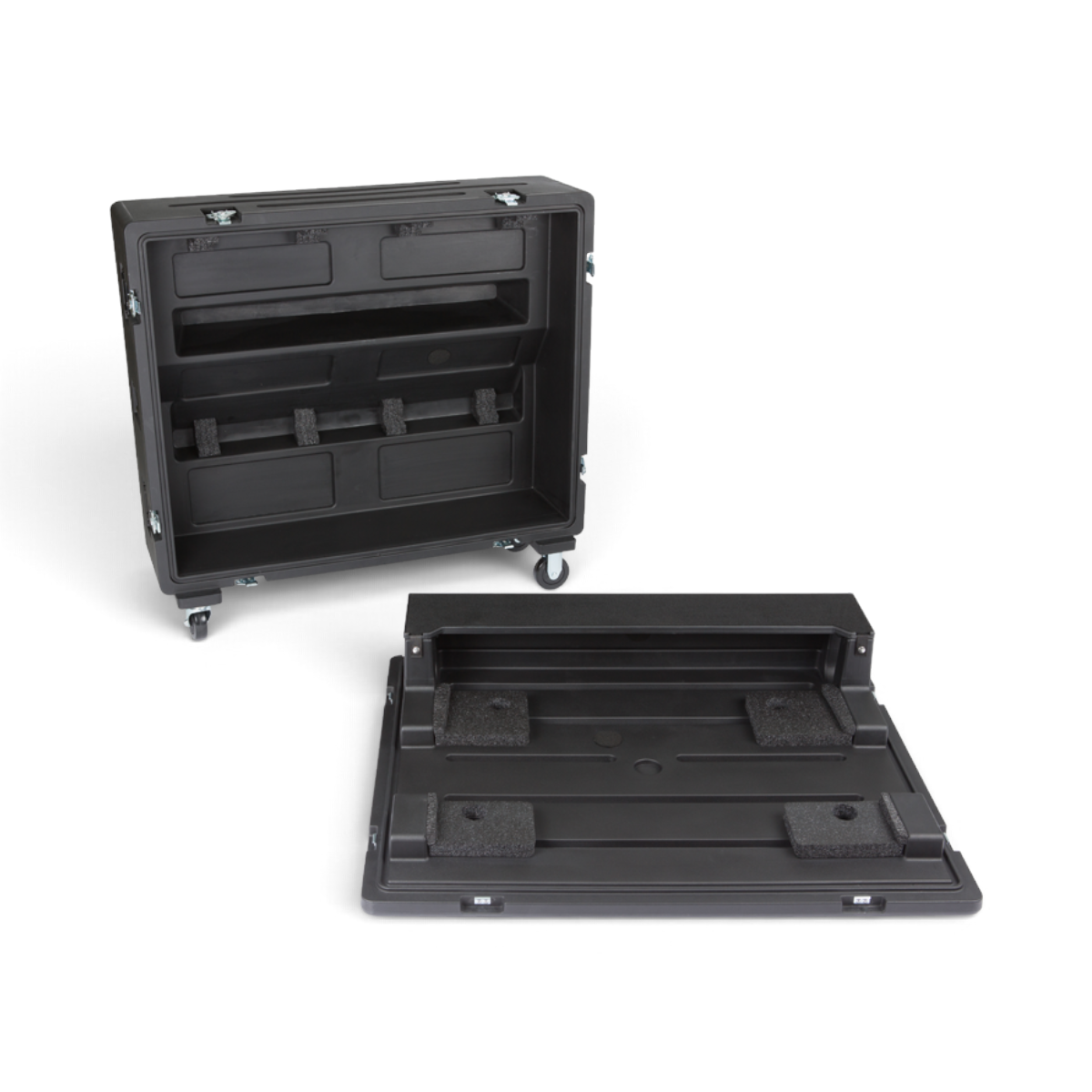 SKB Cases rSeries Midas M32 mixer case with wheels, featuring a roto-molded exterior and custom foam interior.