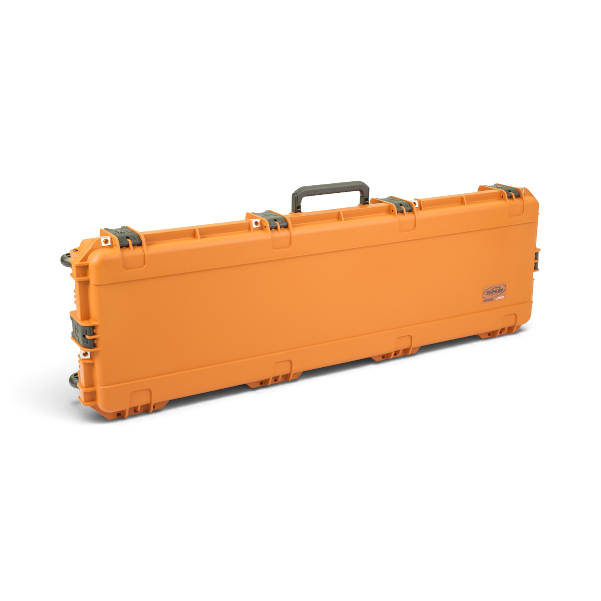 SKB Cases Pro Series waterproof compound bow case in bright orange with heavy-duty latches and carry handle