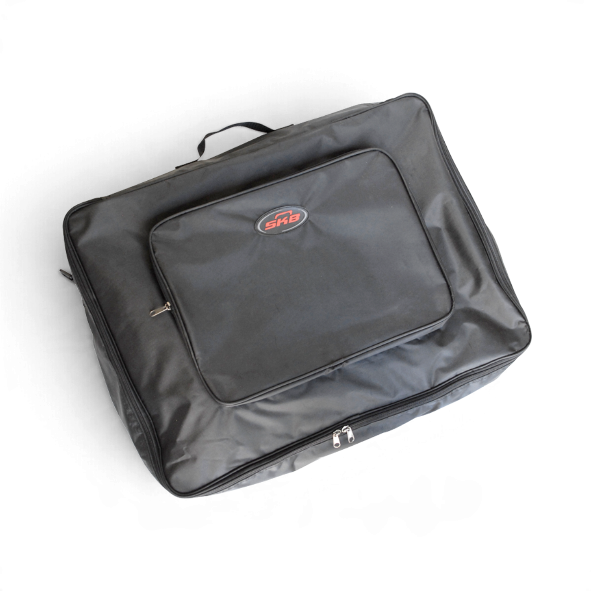 SKB Cases 1SKB-PS-8 powered pedalboard carry bag in black ballistic nylon with exterior zipper pocket