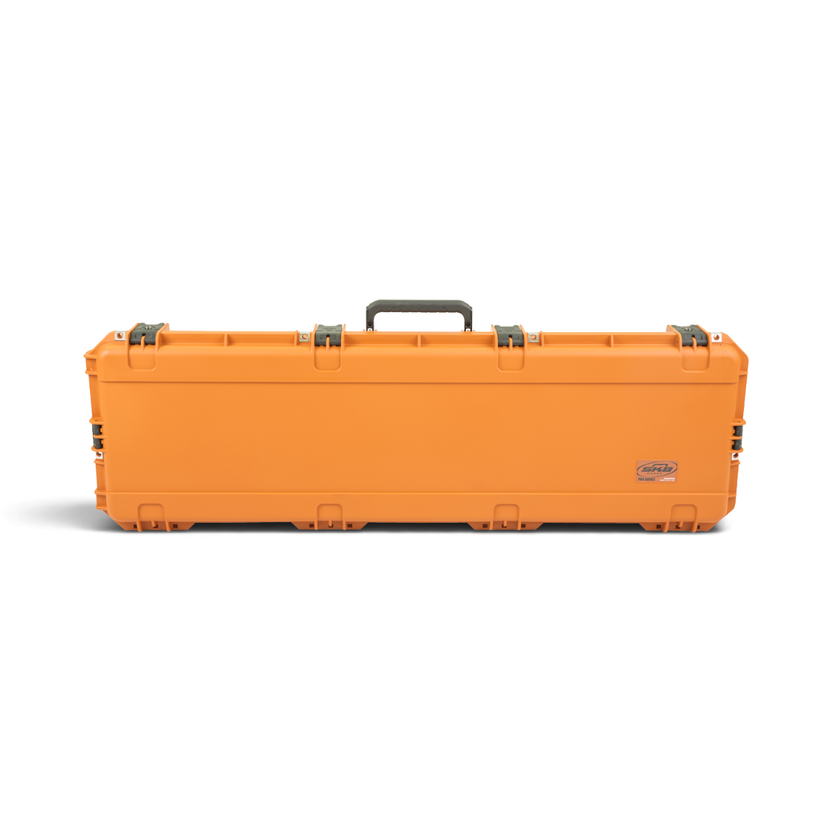 SKB Cases Pro Series long target bow case in orange, featuring a durable waterproof injection-molded design.
