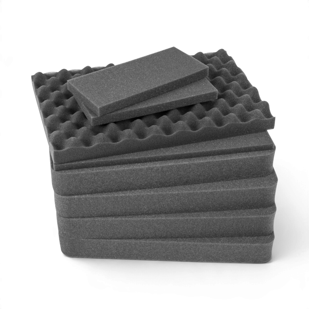 SKB Cases replacement cubed foam insert for 3i-1610-10 protective cases featuring grey egg-crate and solid foam layers