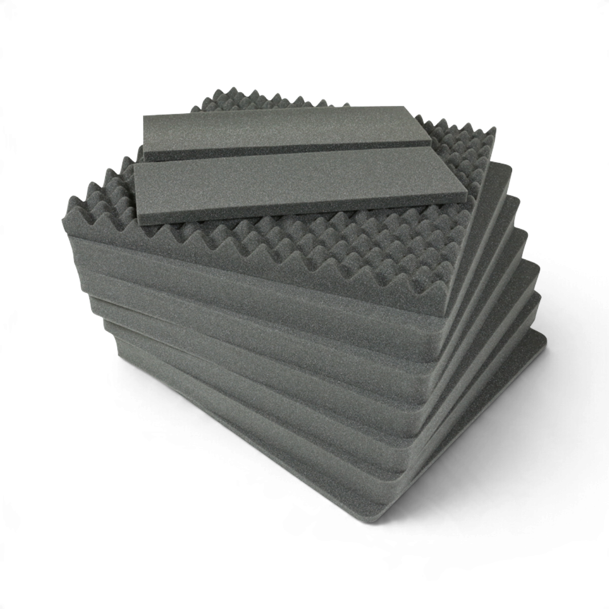 SKB Cases replacement cubed foam insert for 3i-2222-12 protective case, featuring grey egg-crate foam layers.